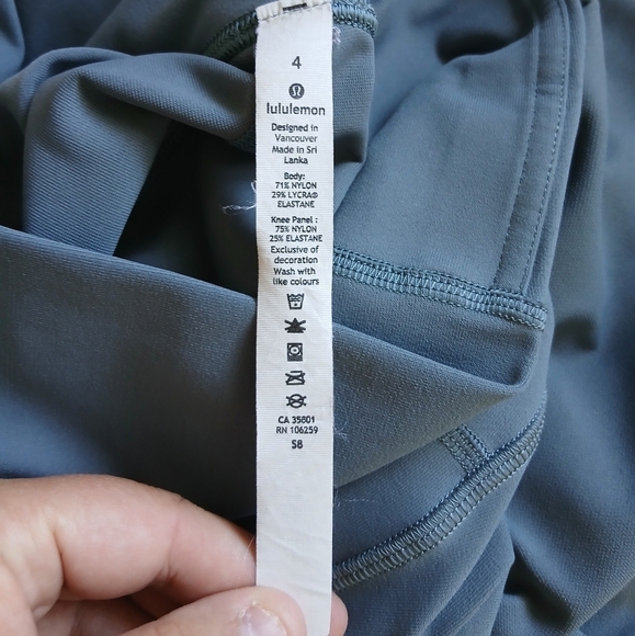 Lululemon Zoned In Tight *27" Color Blue Charcoal Size 4 Style Number: W5BBNS - Picture 13 of 16